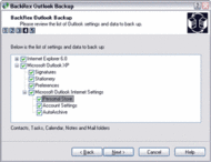 BackRex Outlook Backup screenshot